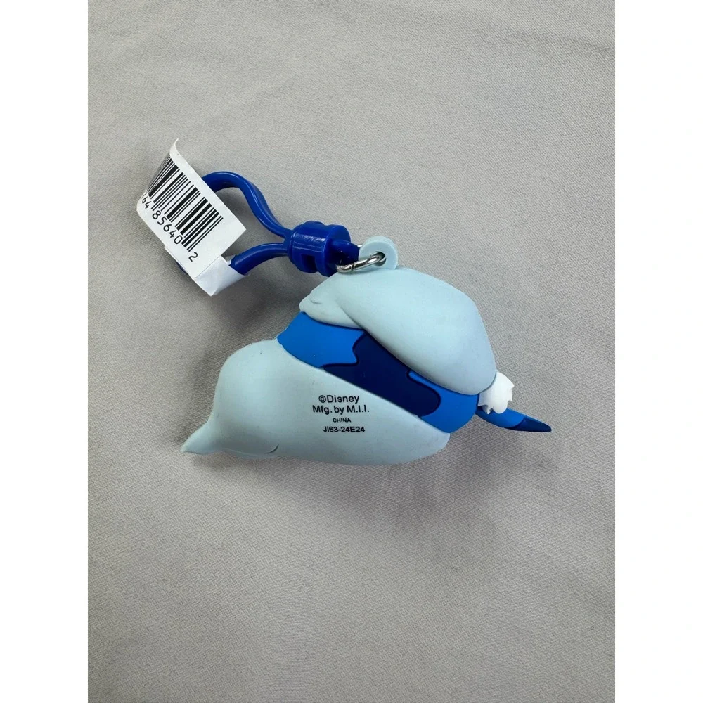 Disney Lilo & Stitch Sleeping Stitch 3D Foam Bag Clip Keychain Blue Nightcap